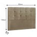 Cabeceira Painel De Solteiro 90cm Para Cama Box Clean Suede Bege - DS Móveis