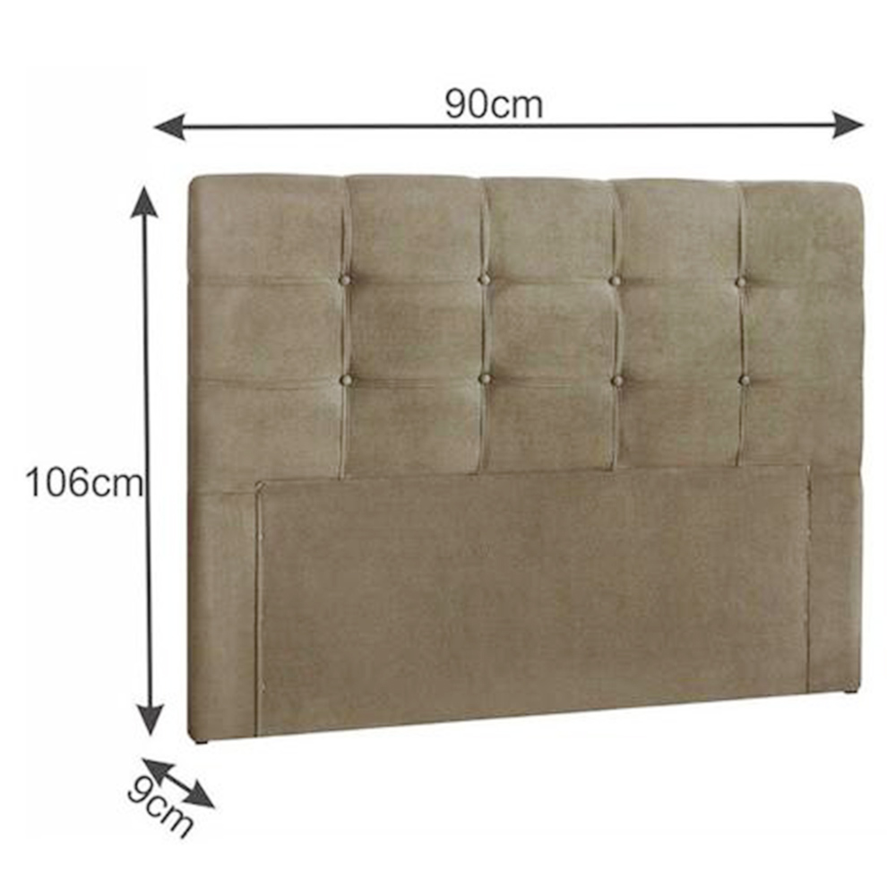 Cabeceira Painel De Solteiro 90cm Para Cama Box Clean Suede Bege - DS Móveis