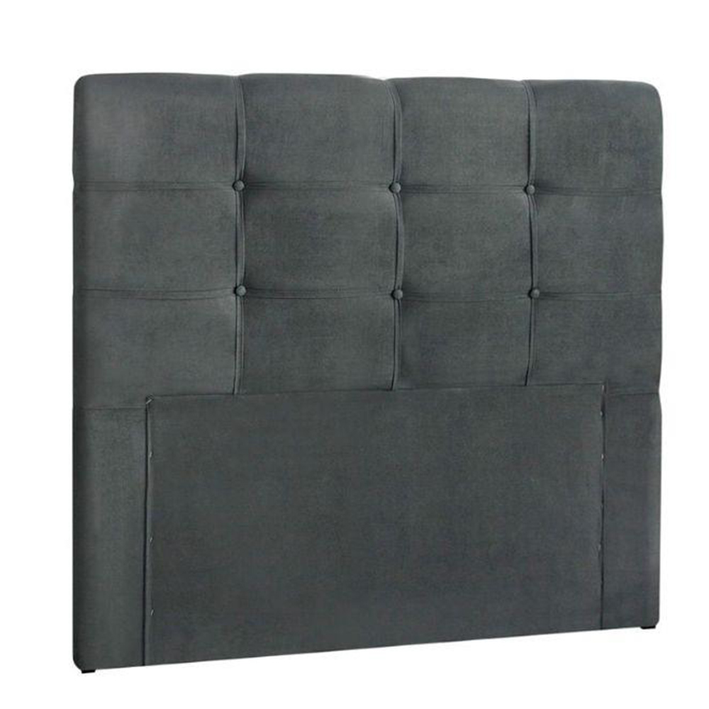 Cabeceira Painel De Solteiro 90cm Para Cama Box Clean Suede Cinza - DS Móveis