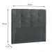 Cabeceira Painel De Solteiro 90cm Para Cama Box Clean Suede Cinza - DS Móveis