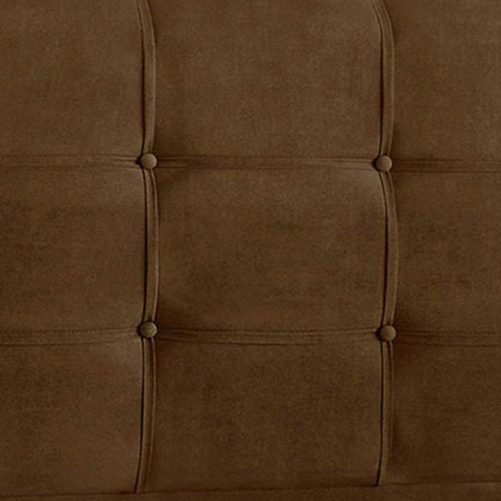Cabeceira Painel De Solteiro 90cm Para Cama Box Clean Suede Marrom - DS Móveis