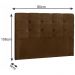 Cabeceira Painel De Solteiro 90cm Para Cama Box Clean Suede Marrom - DS Móveis