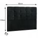 Cabeceira Painel De Solteiro 90cm Para Cama Box Clean Suede Preto - DS Móveis