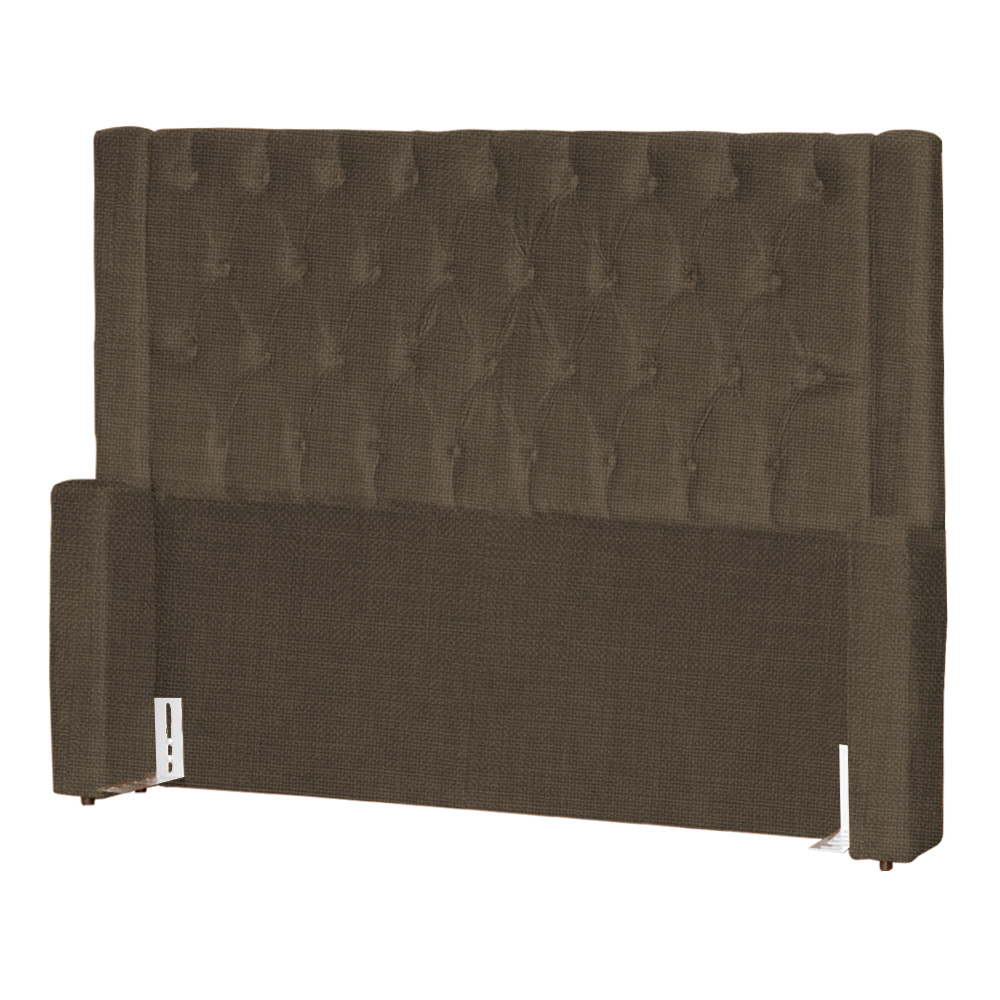 Cabeceira Para Cama Box Casal Emma Linho Cacau - DS Estofados