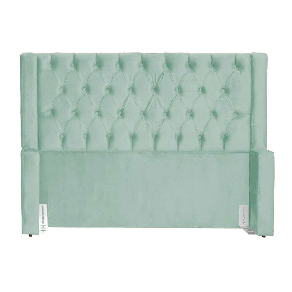 Cabeceira Para Cama Box Casal Emma Luxo Veludo Acqua - DS Estofados