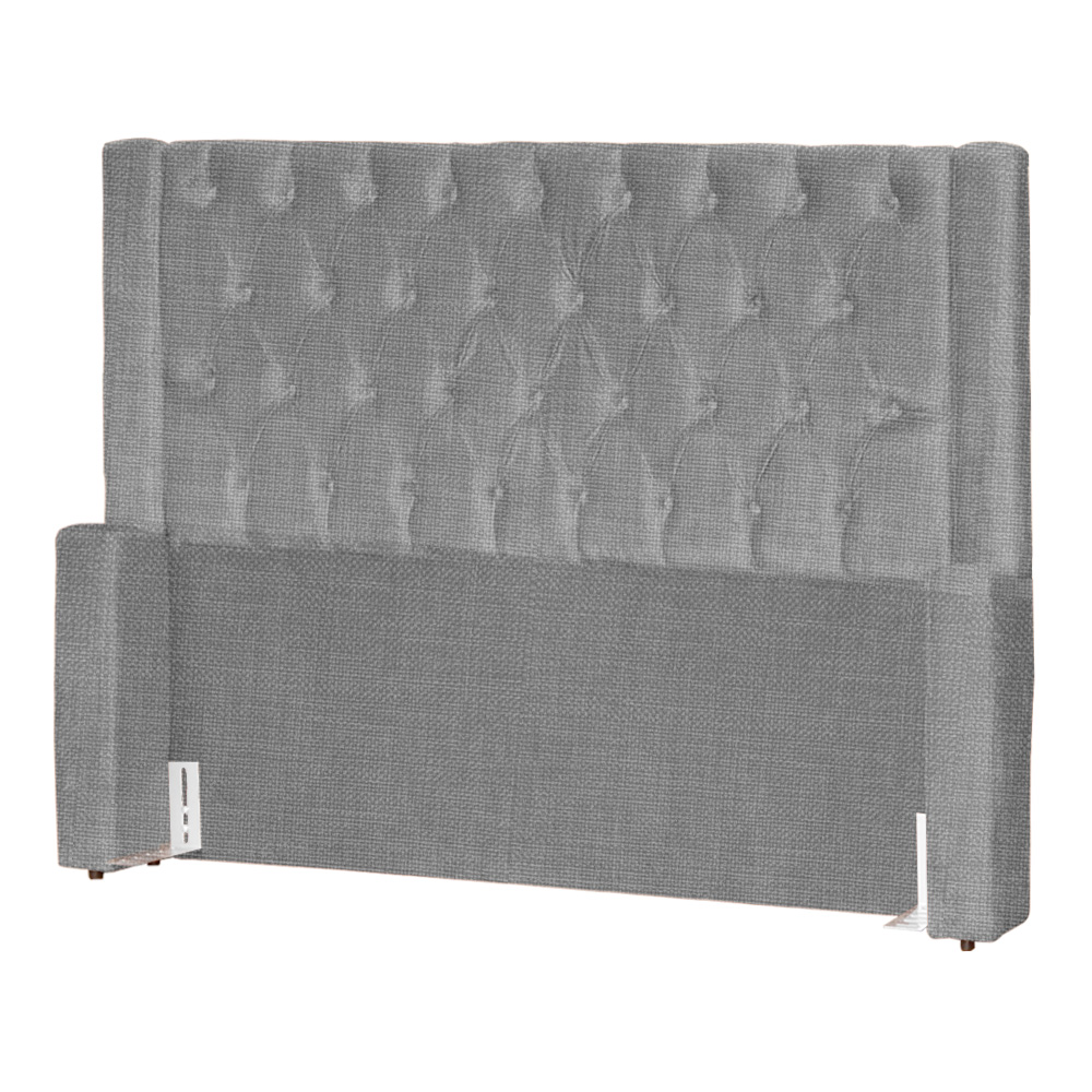 Cabeceira Para Cama Box Casal Queen  Emma Linho Cinza - DS Estofados