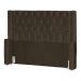 Cabeceira Para Cama Box Casal Super King Emma Luxo Veludo Marrom - DS Estofados