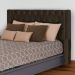 Cabeceira Para Cama Box Casal Super King Emma Luxo Veludo Marrom - DS Estofados