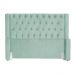 Cabeceira Para Cama Box Solteiro  Emma Luxo Veludo Acqua - DS Estofados