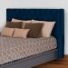 Cabeceira Para Cama Box Solteiro  Emma Luxo Veludo Azul Marinho - DS Estofados