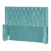 Cabeceira Para Cama Box Solteiro  Emma Luxo Veludo Azul Turquesa - DS Estofados