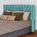 Cabeceira Para Cama Box Solteiro  Emma Luxo Veludo Azul Turquesa - DS Estofados