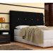 Cabeceira Pietra Casal Queen 160 Cm Com Baú Interno Suede Preto - DS Estofados