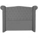 Cabeceira Sienna Casal Luxo Suede Cinza