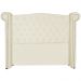 Cabeceira Sienna Casal Luxo Suede Marfim 
