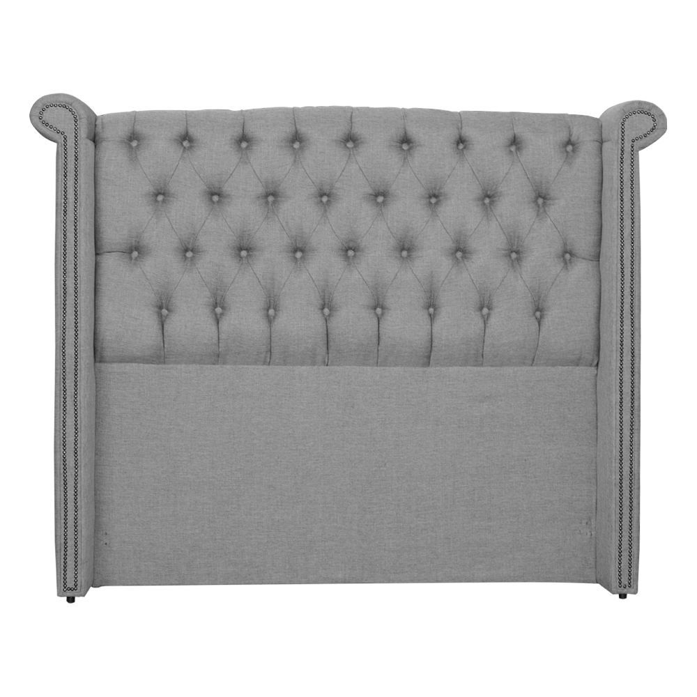 Cabeceira Sienna Casal Para Cama Box Linho Cinza