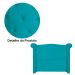 Cabeceira Sienna Casal Queen Luxo Suede Azul Turquesa 
