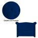 Cabeceira Sienna Solteiro Luxo Suede Azul Marinho 
