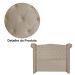 Cabeceira Sienna Solteiro Luxo Suede Cappuccino 