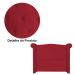 Cabeceira Sienna Solteiro Luxo Suede Vermelho 