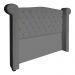 Cabeceira Sienna Super King Luxo Suede Cinza