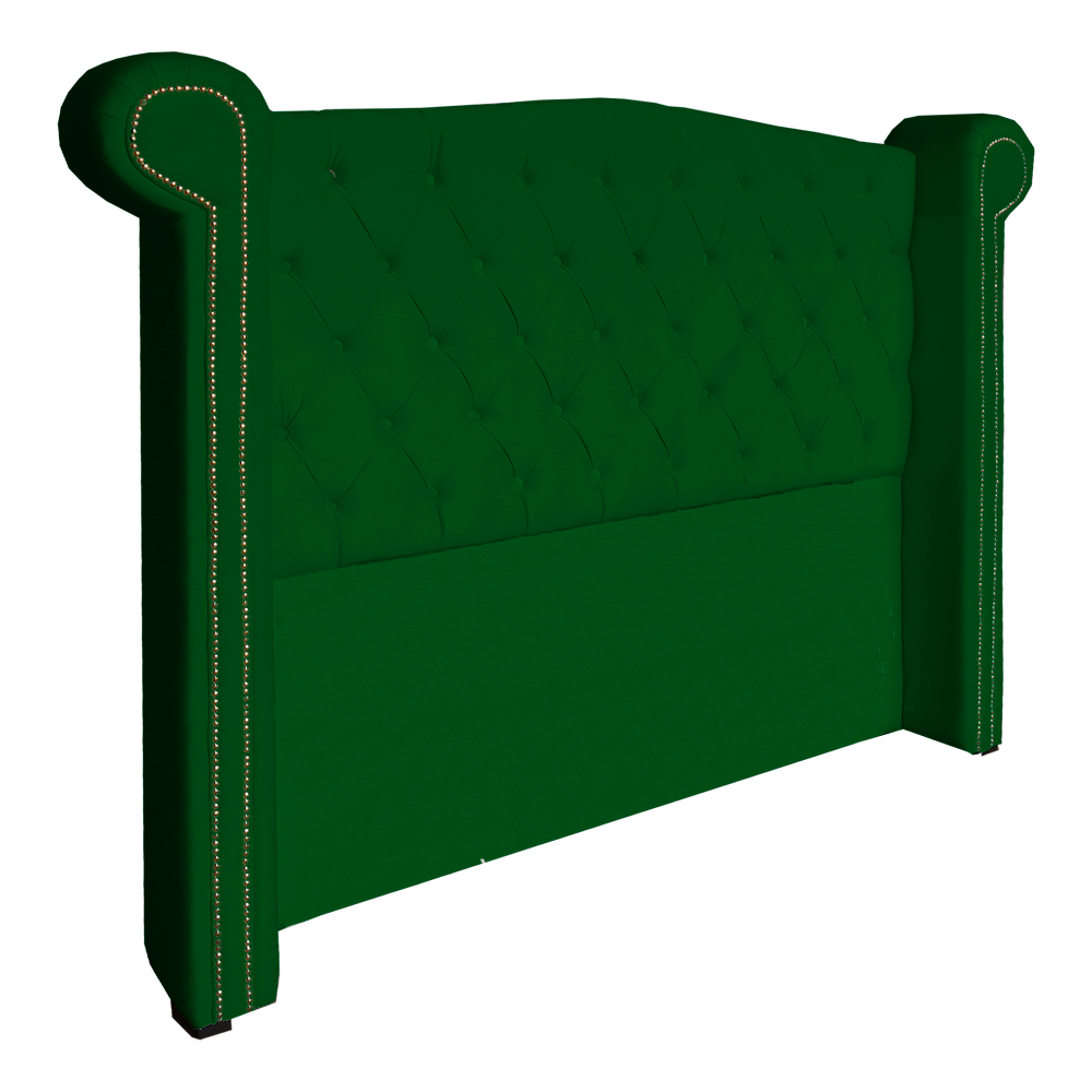 Cabeceira Sienna Super King Luxo Suede Verde