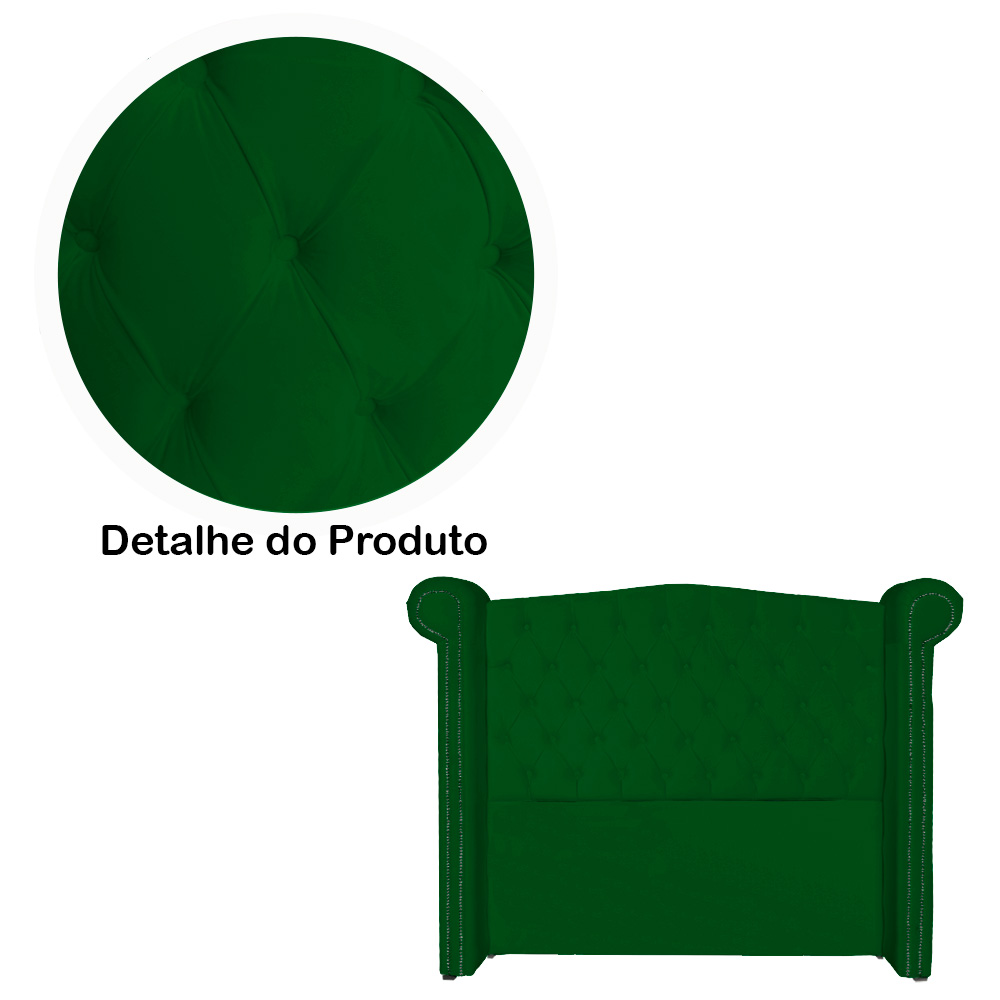 Cabeceira Sienna Super King Luxo Suede Verde