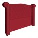 Cabeceira Sienna Super King Luxo Suede Vermelho