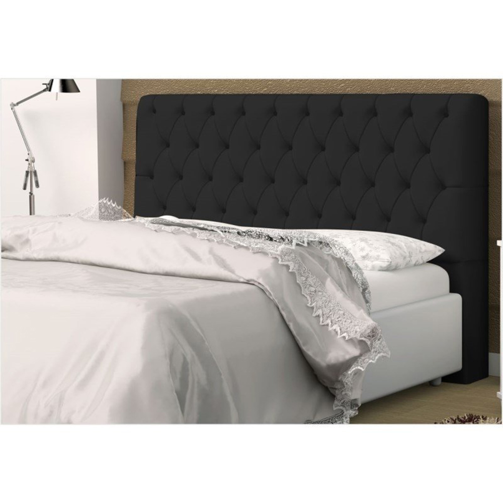 Cabeceira Solteiro 0,90cm Para Cama Box Lady Napa Preto - DS Estofados