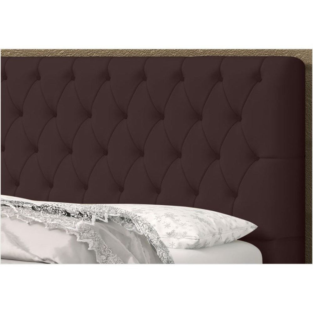 Cabeceira Solteiro 0,90cm Para Cama Box Lady Suede Marrom - DS Móveis
