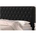 Cabeceira Solteiro 0,90cm Para Cama Box Lady Suede Preto Botões Strass - DS Móveis