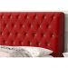 Cabeceira Solteiro 0,90cm Para Cama Box Lady Suede Vermelho Botões Strass - DS Móveis