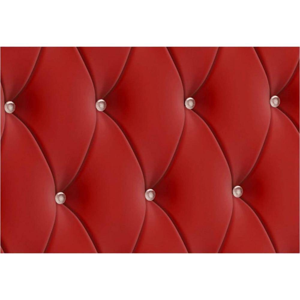 Cabeceira Solteiro 0,90cm Para Cama Box Lady Suede Vermelho Botões Strass - DS Móveis