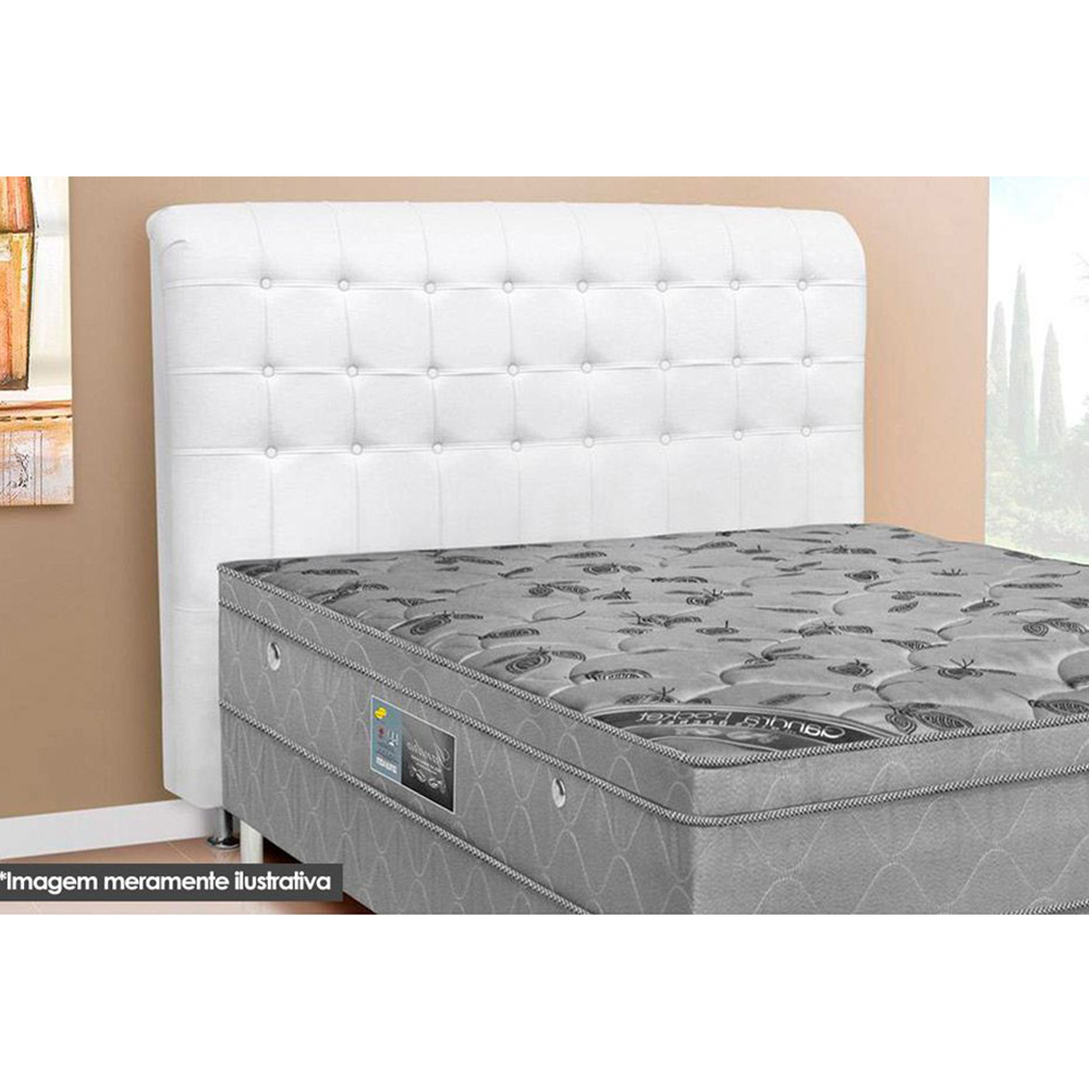 Cabeceira Solteiro 90cm Ana Para Cama Box Napa Branco - DS Estofados