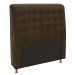 Cabeceira Solteiro 90cm Ana Para Cama Box Suede Marrom - DS Estofados