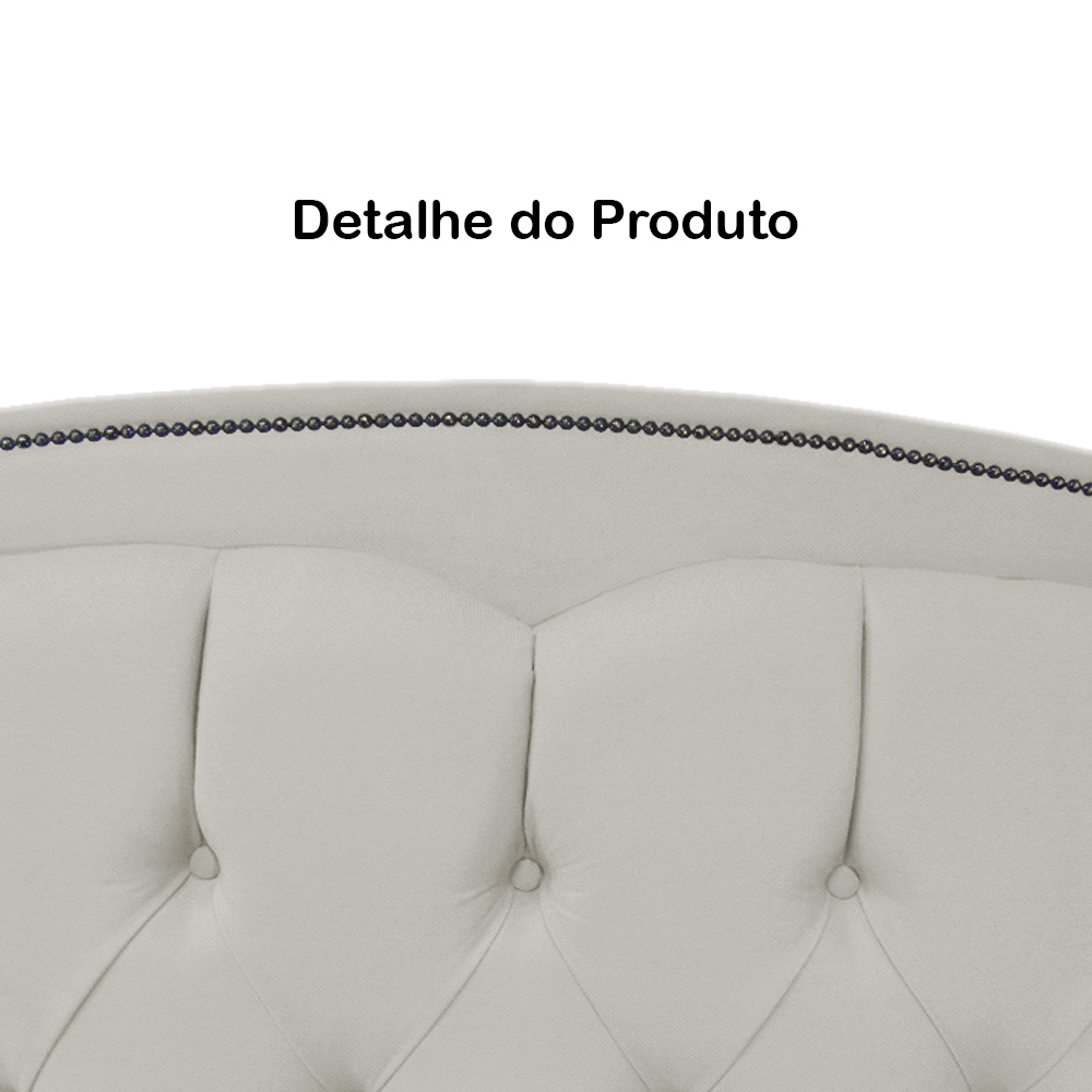 Cabeceira Solteiro 90cm Para Cama Box Diana Suede Bege - DS Estofados