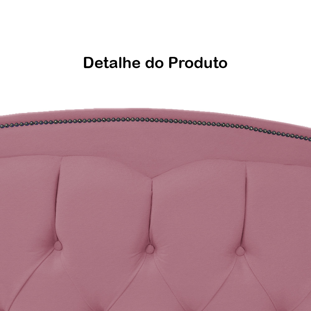 Cabeceira Solteiro 90cm Para Cama Box Diana Suede Rosa - DS Estofados