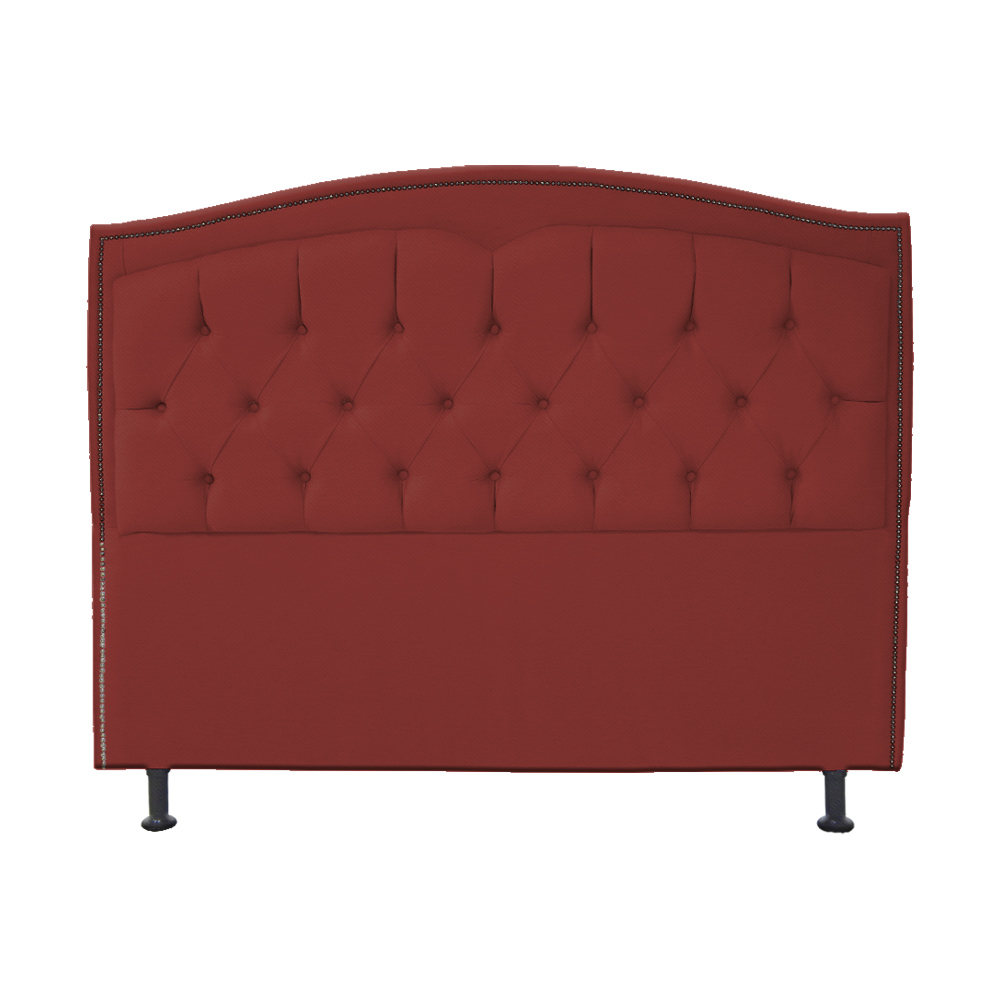Cabeceira Solteiro 90cm Para Cama Box Diana Suede Vermelho - DS Estofados