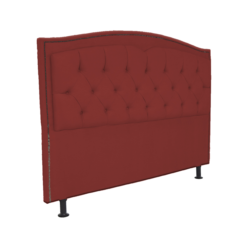 Cabeceira Solteiro 90cm Para Cama Box Diana Suede Vermelho - DS Estofados