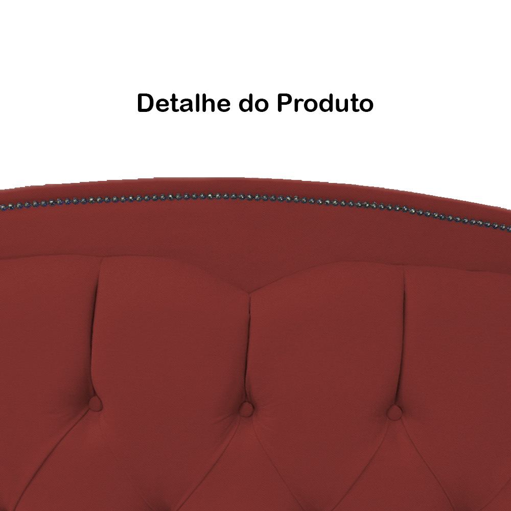 Cabeceira Solteiro 90cm Para Cama Box Diana Suede Vermelho - DS Estofados