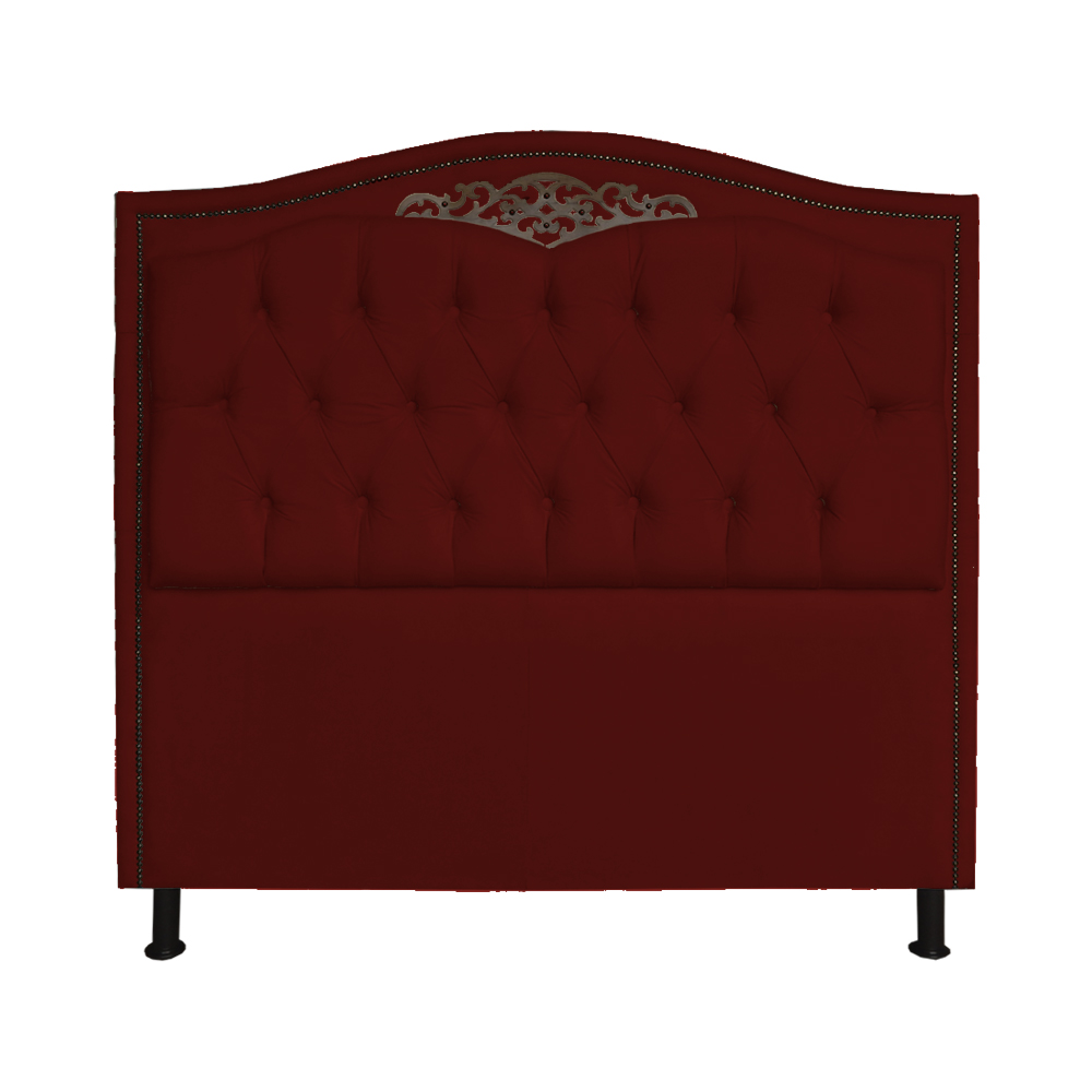 Cabeceira Solteiro 90cm Para Cama Box Greta Suede Bordô - DS Estofados