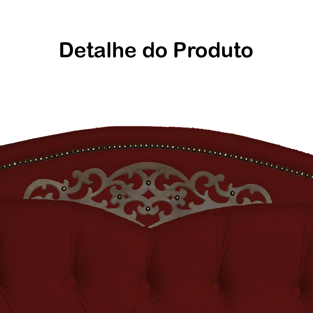Cabeceira Solteiro 90cm Para Cama Box Greta Suede Bordô - DS Estofados