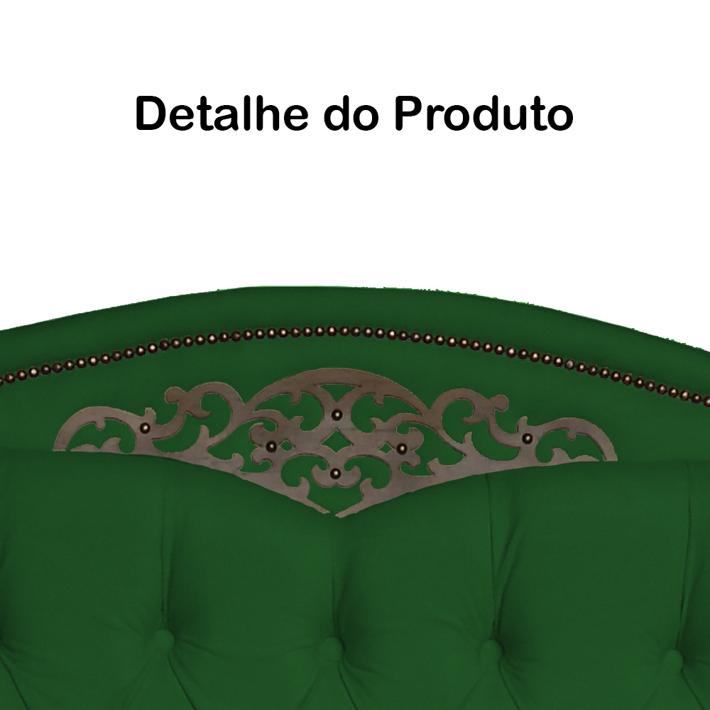 Cabeceira Solteiro 90cm Para Cama Box Greta Suede Verde - DS Estofados