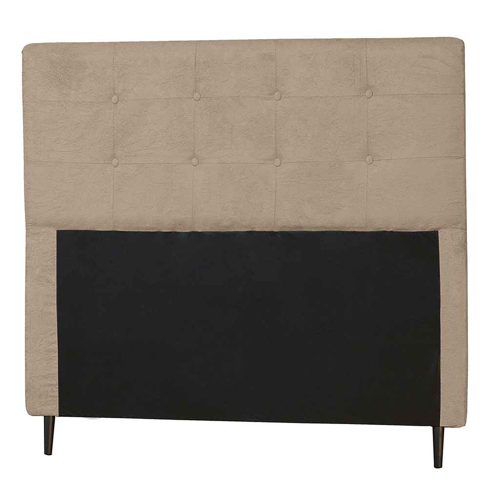 Cabeceira Solteiro 90cm Para Cama Box Luna Suede Amassado Bege - DS Estofados