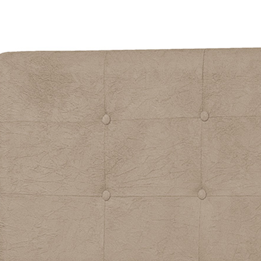 Cabeceira Solteiro 90cm Para Cama Box Luna Suede Amassado Bege - DS Estofados