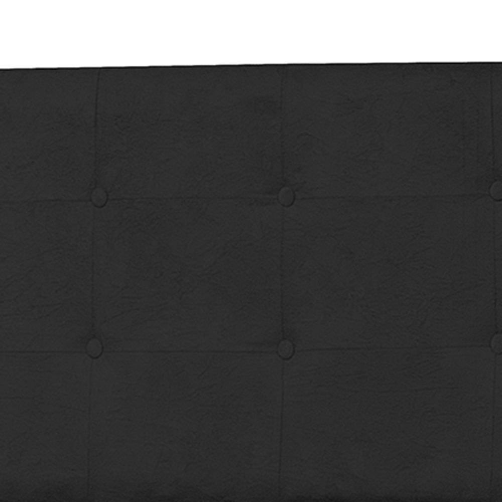 Cabeceira Solteiro 90cm Para Cama Box Luna Suede Amassado Preto - DS Estofados