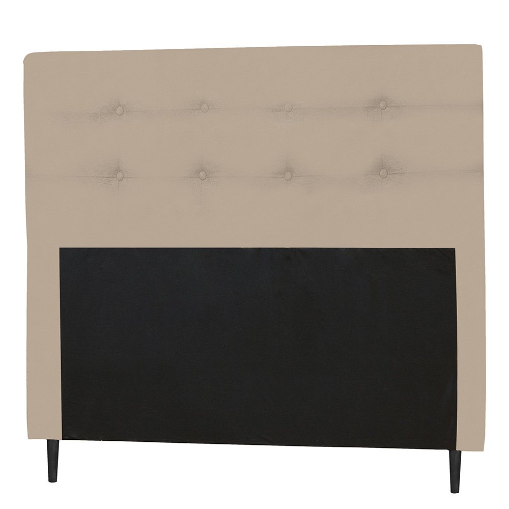 Cabeceira Solteiro 90cm Para Cama Box Luna Suede Bege - DS Estofados