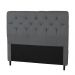 Cabeceira Solteiro 90cm Para Cama Box Ravena Suede Cinza - DS Estofados