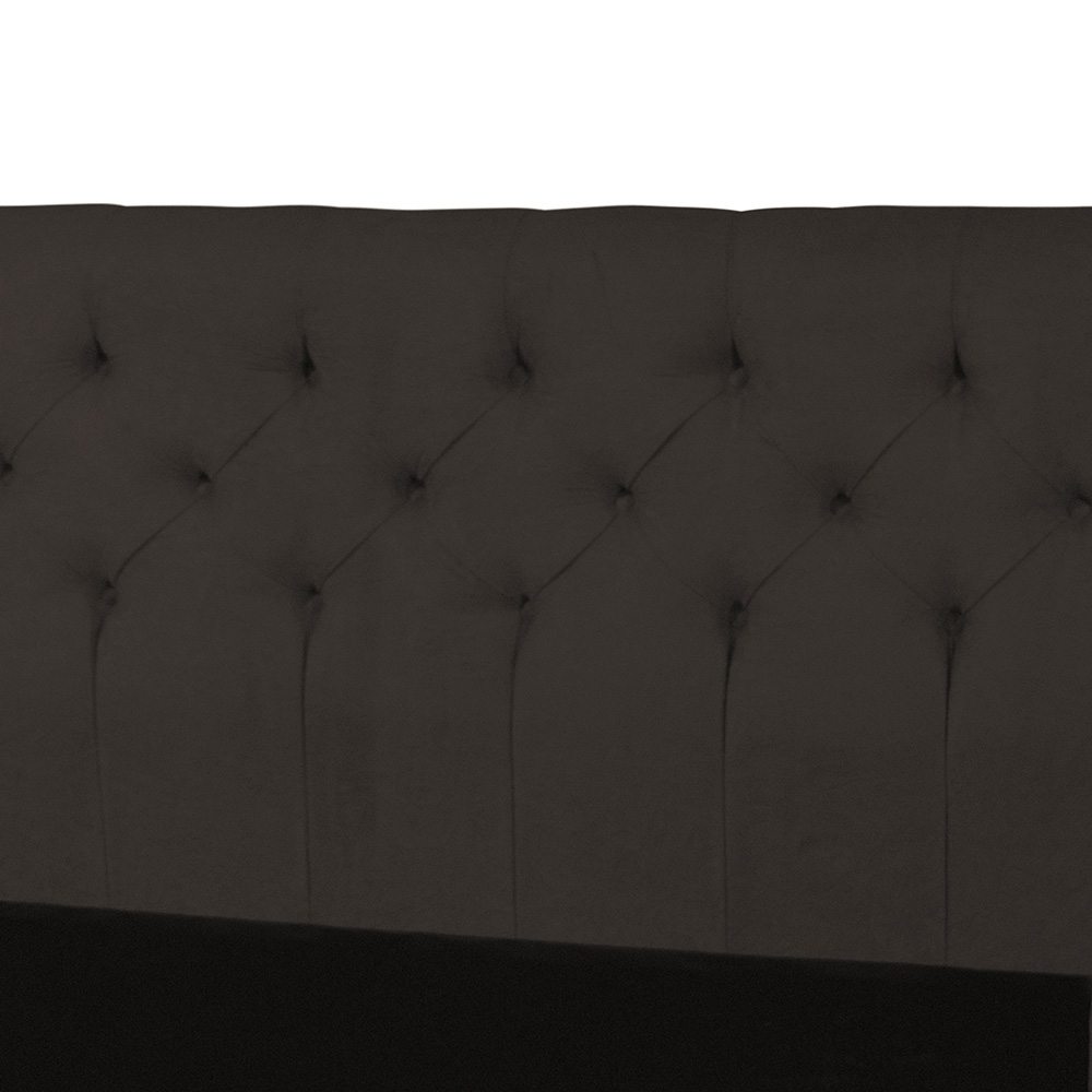 Cabeceira Solteiro 90cm Para Cama Box Ravena Suede Marrom - DS Estofados