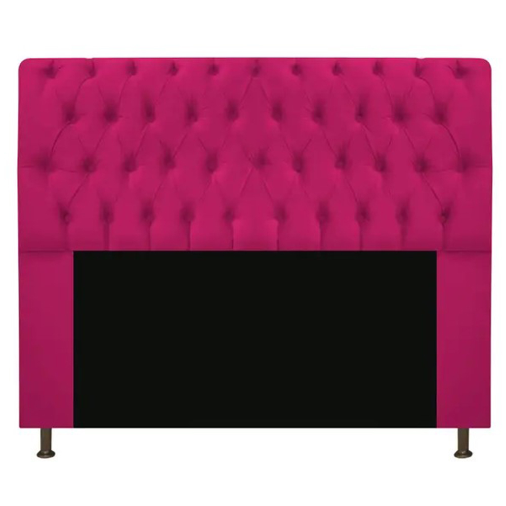 Cabeceira Solteiro 90cm Para Cama Box Sofia Suede Pink - DS Estofados